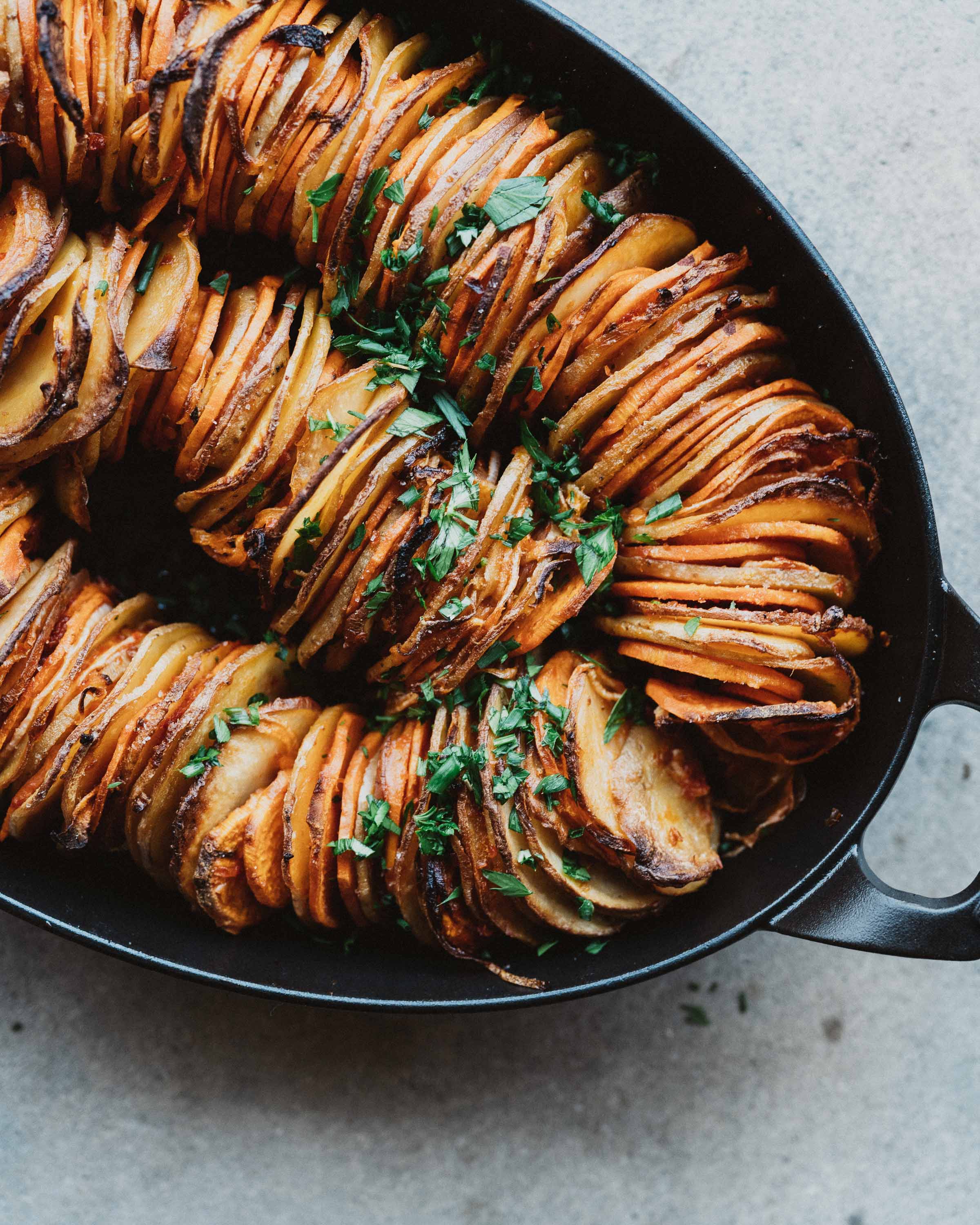 Shingled Harissa Potatoes-image